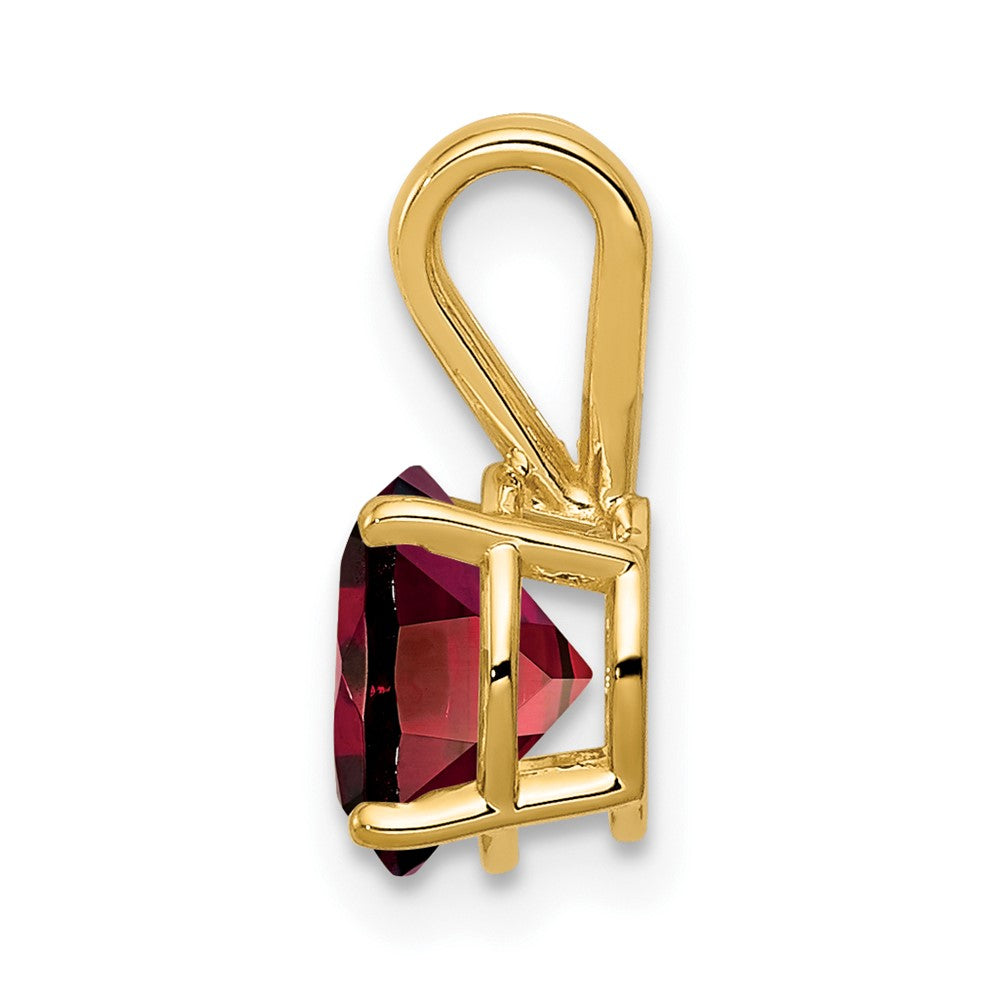 14K Yellow Gold 7mm Garnet pendant
