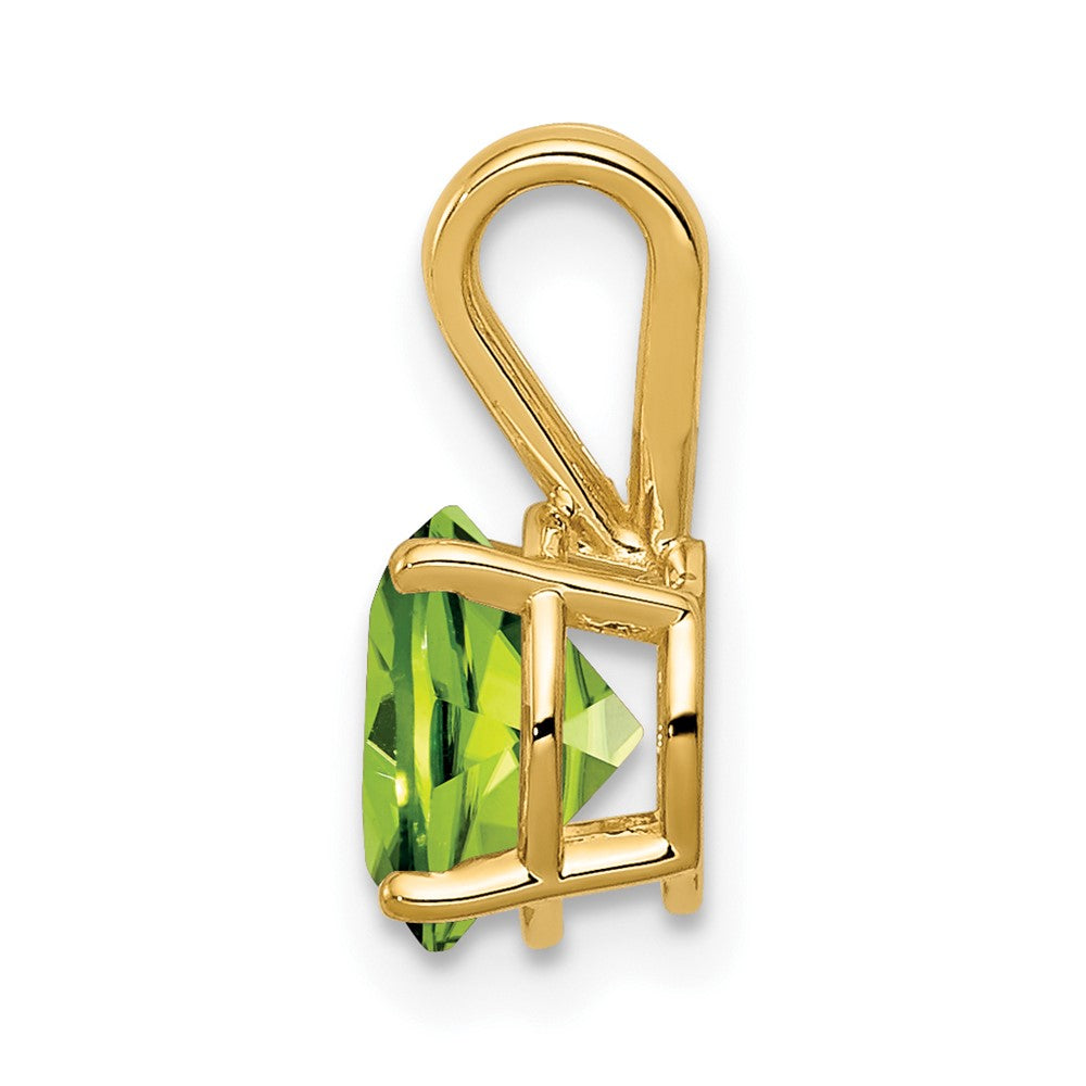 14K Yellow Gold 7mm Peridot pendant