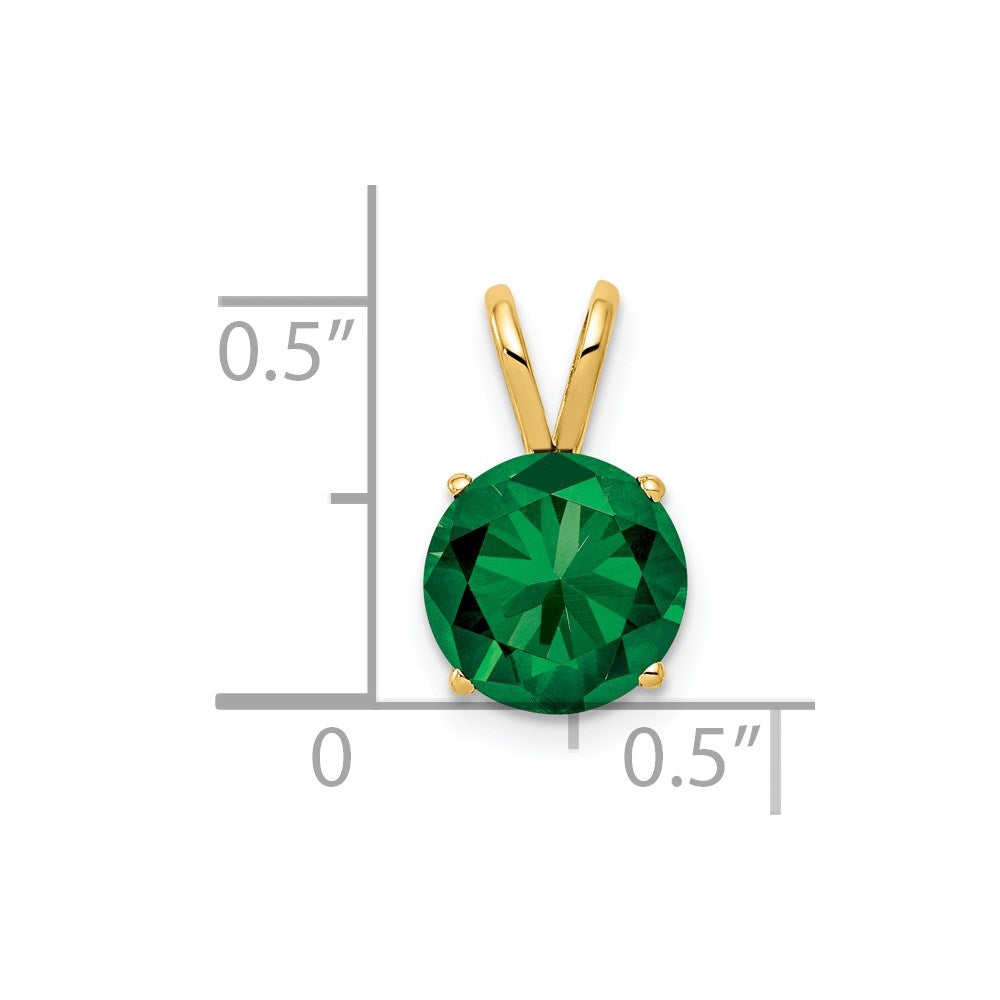 14K Yellow Gold 8mm Mount St. Helens pendant