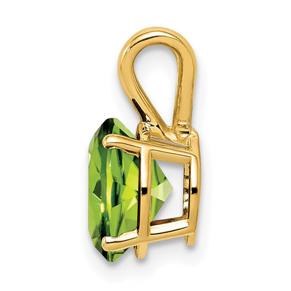 14k 8mm Peridot Pendant