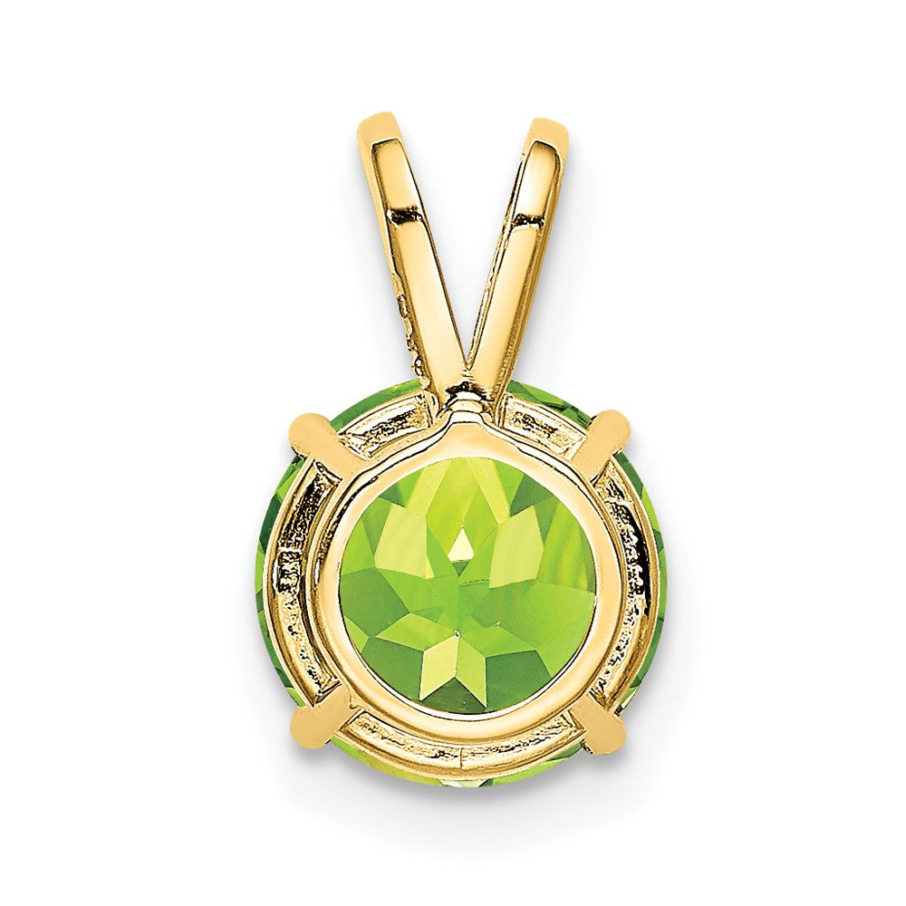 14k 8mm Peridot Pendant