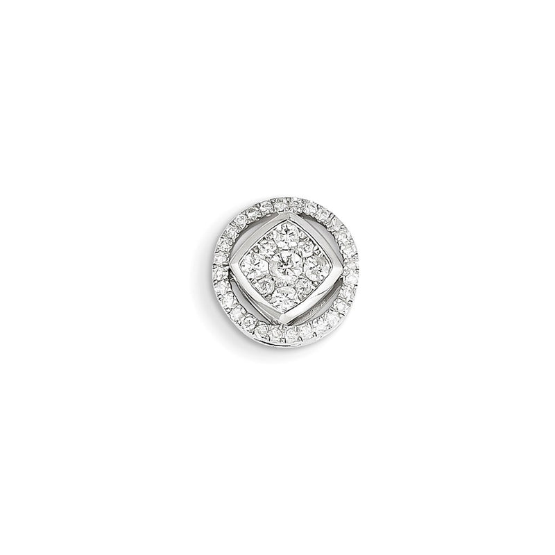14k White Gold Real Diamond Pendant