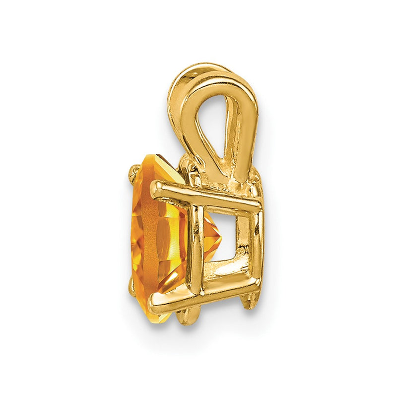 14K Yellow Gold 7x5mm Oval Citrine pendant