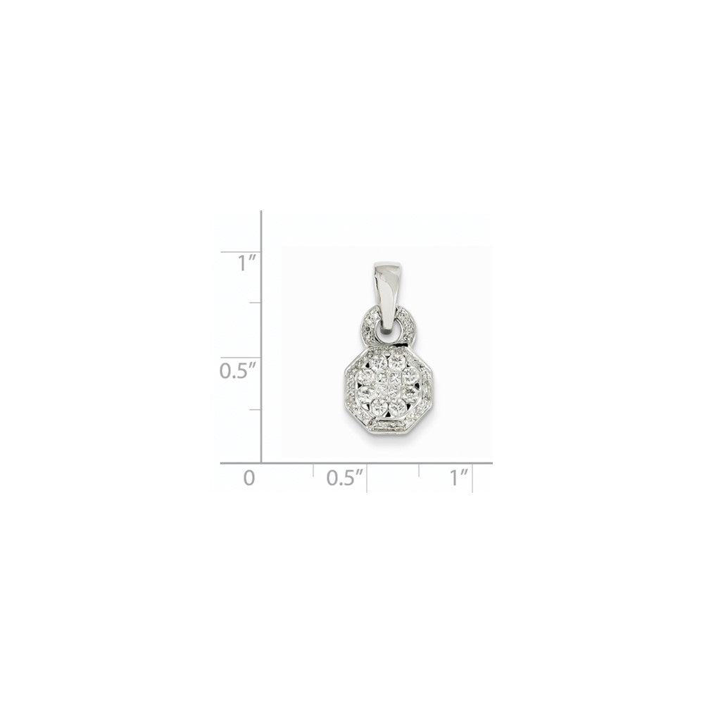 14K White Gold Real Diamond Pendant