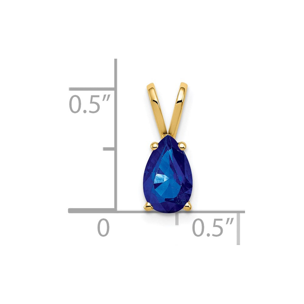 14k 8x5mm Pear Sapphire Pendant