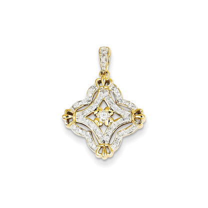 14k Yellow Gold Real Diamonds Pendant