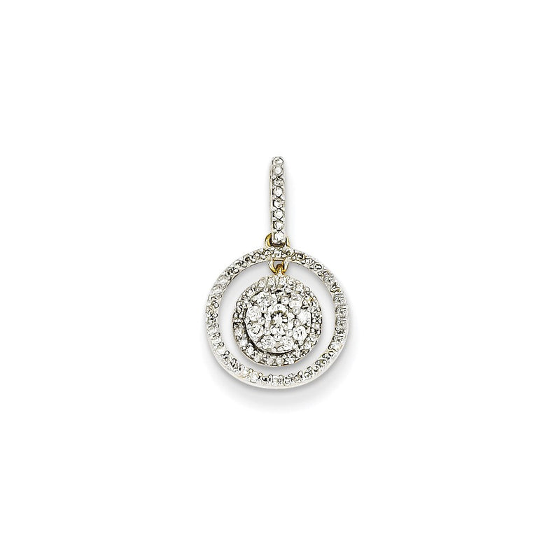14K Yellow Gold Real Diamond Pendant