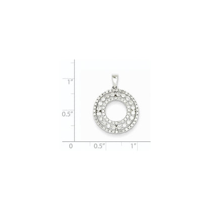 14k White Gold Real Diamond Pendant