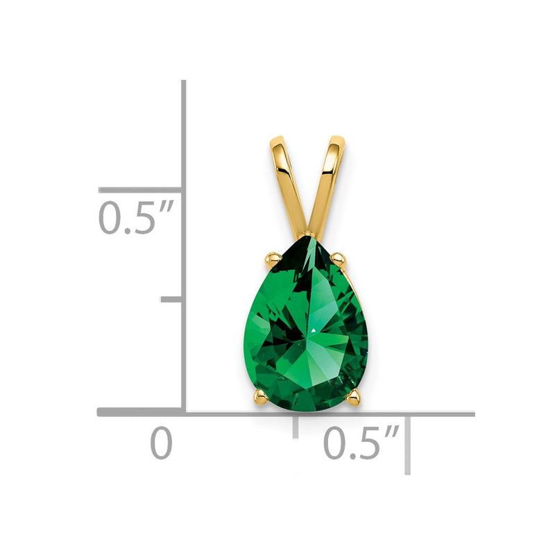 14k 10x7mm Pear Mount St. Helens Pendant