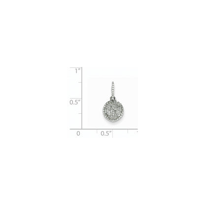 14k White Gold Real Diamond Pendant