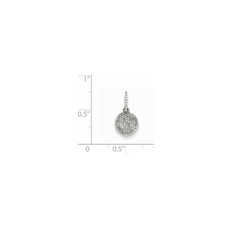 14k White Gold Real Diamond Pendant