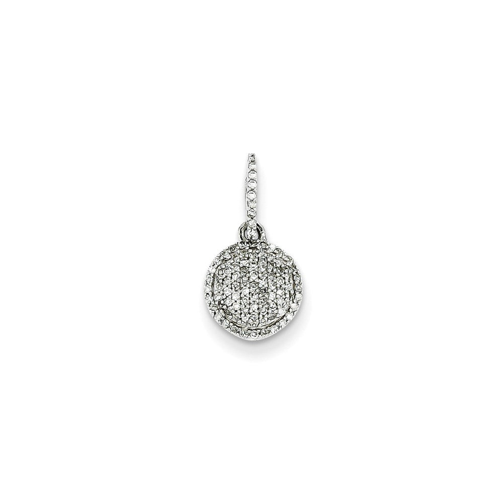 14k White Gold Real Diamond Pendant