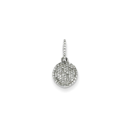14k White Gold Real Diamond Pendant