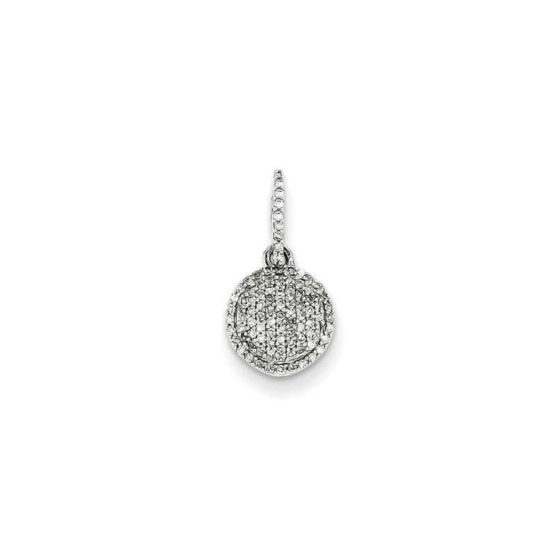 14k White Gold Real Diamond Pendant