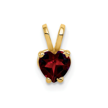 14K Yellow Gold Garnet pendant