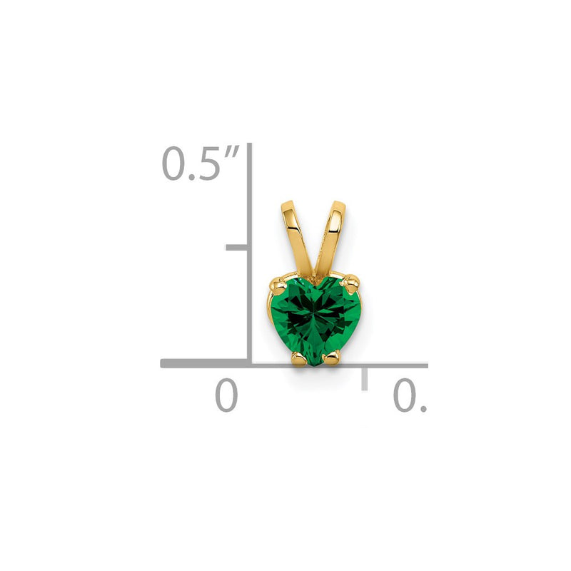 14K Yellow Gold 5mm Heart Mount St. Helens pendant
