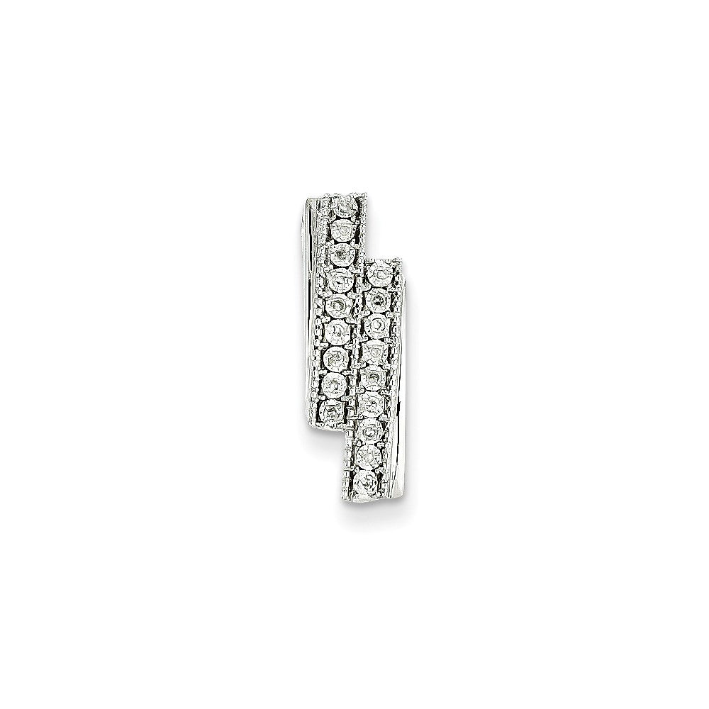 14k White Gold Real Diamond Pendant