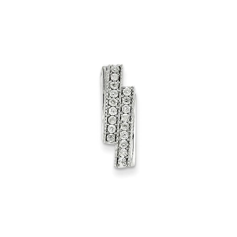 14k White Gold Real Diamond Pendant