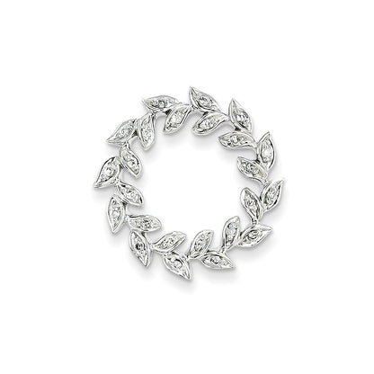 14K White Gold Real Diamond Pendant