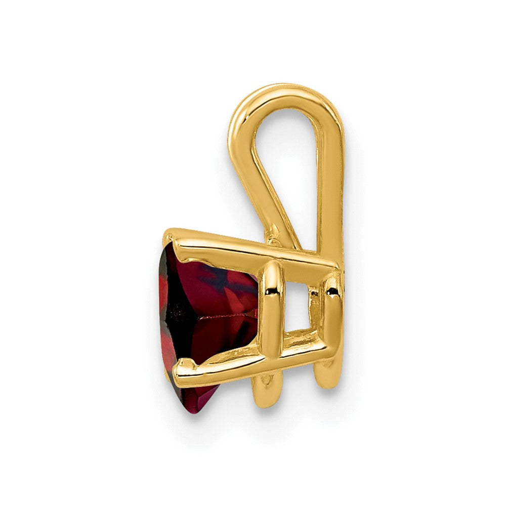 14K Yellow Gold 6mm Heart Garnet pendant