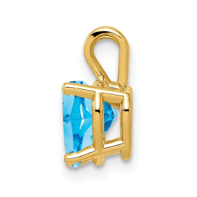 14K Yellow Gold Blue Topaz pendant