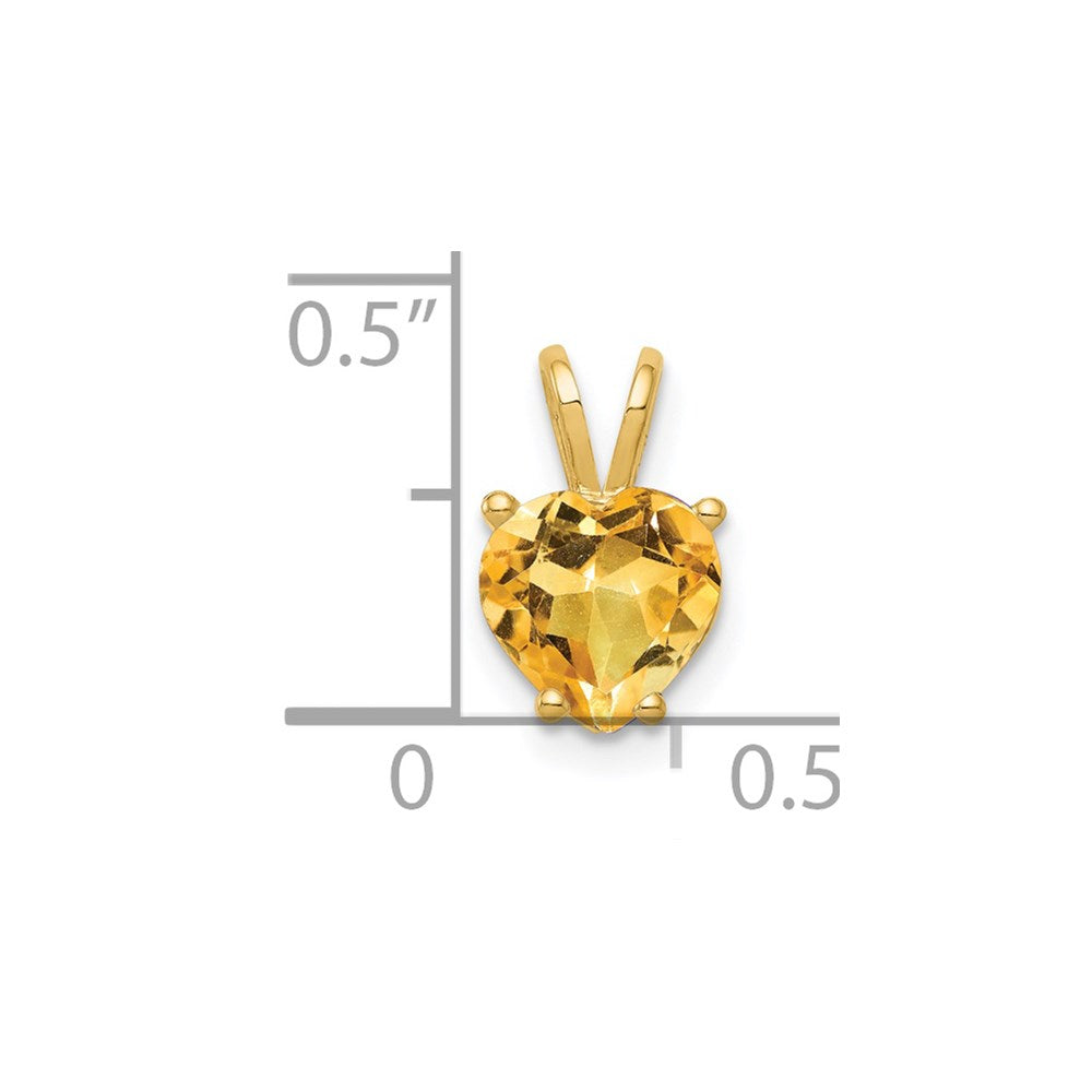 14K Yellow Gold Citrine pendant