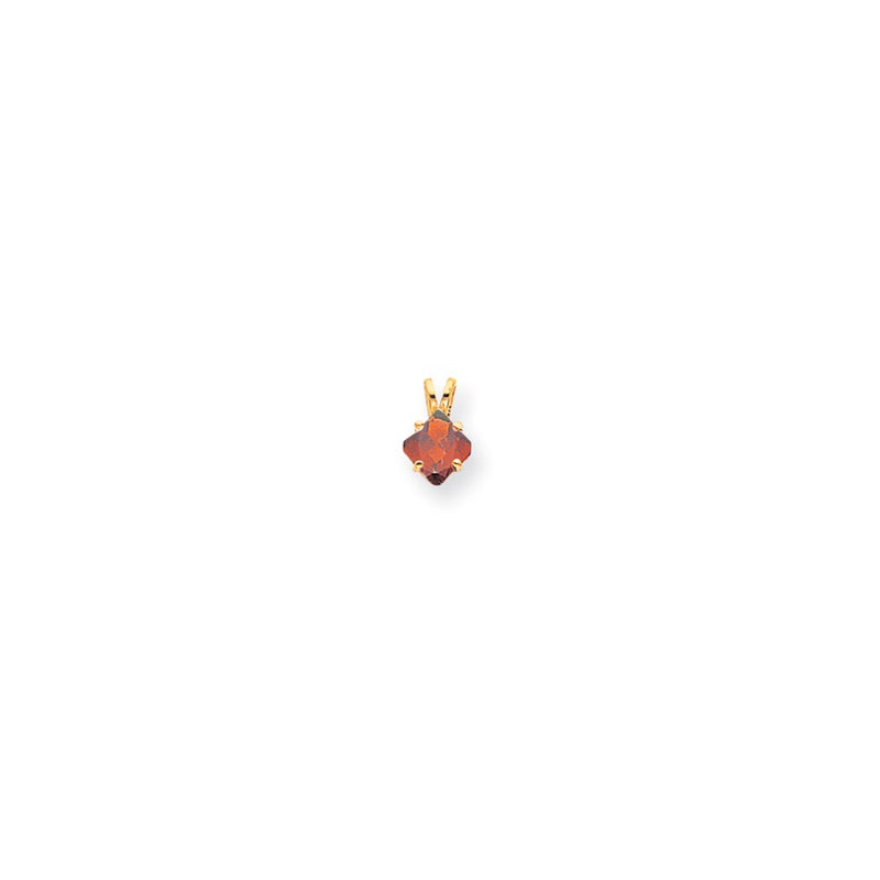 14k Yellow Gold Garnet Pendant