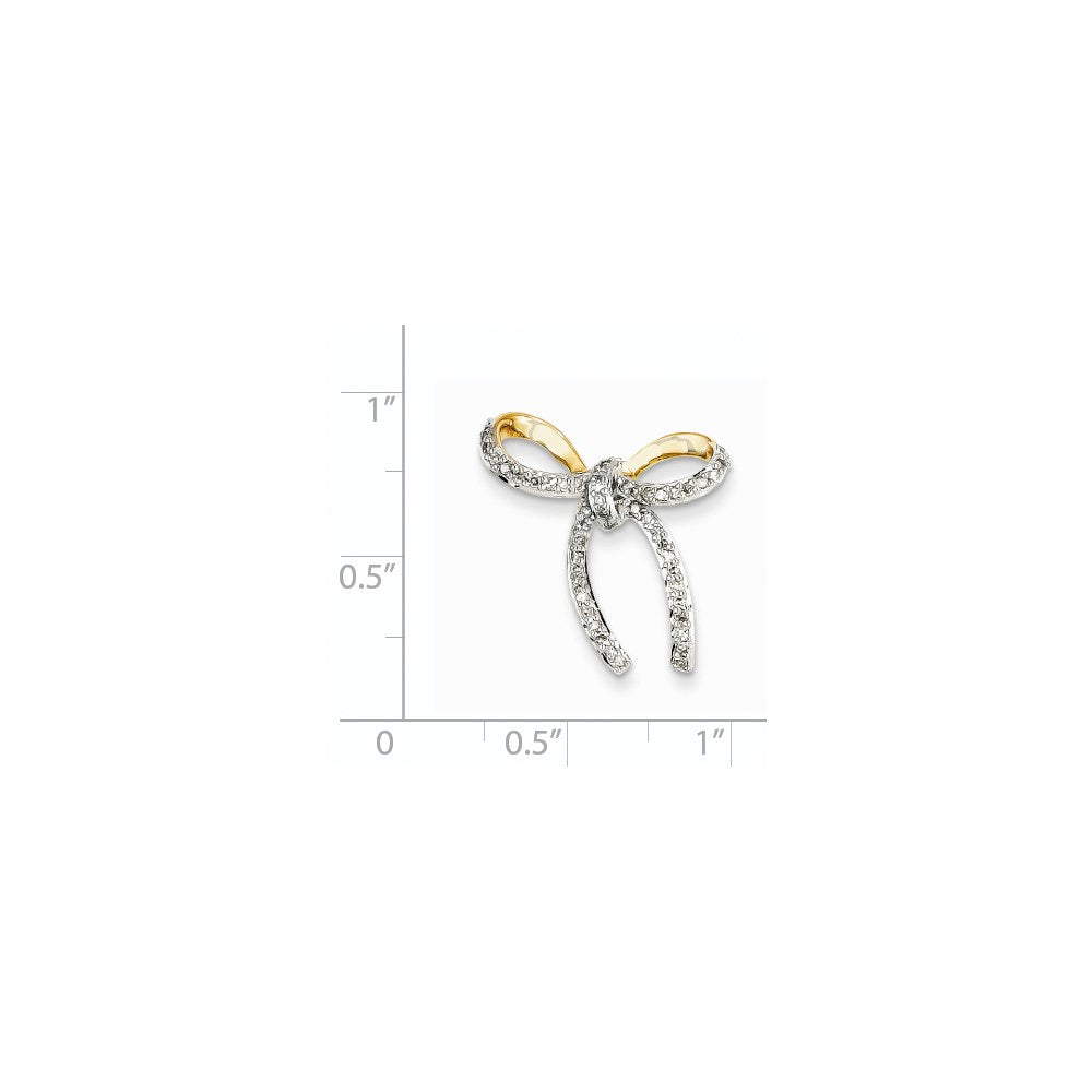 14k Diamond Bow Chain Slide
