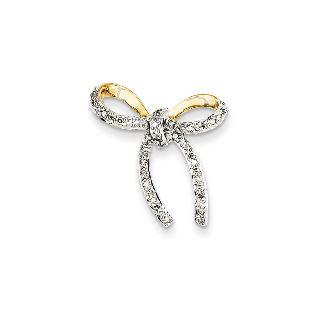 14k Diamond Bow Chain Slide