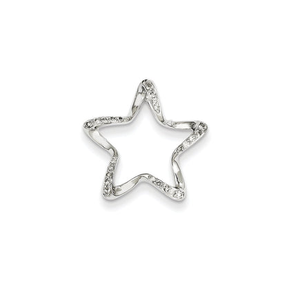 14K White Gold & Real Diamond Pendant