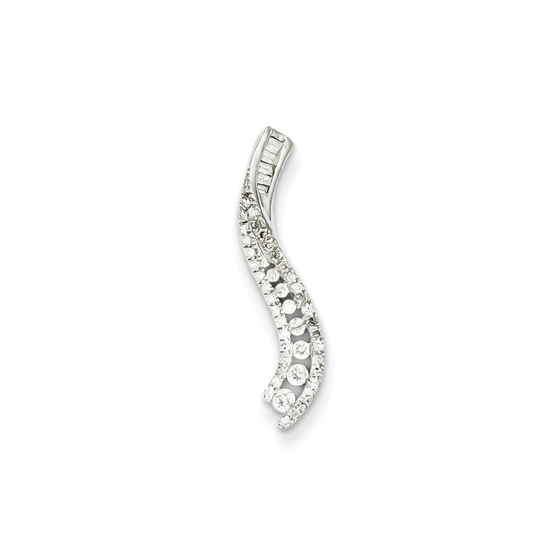 14k White Gold Real Diamond Pendant