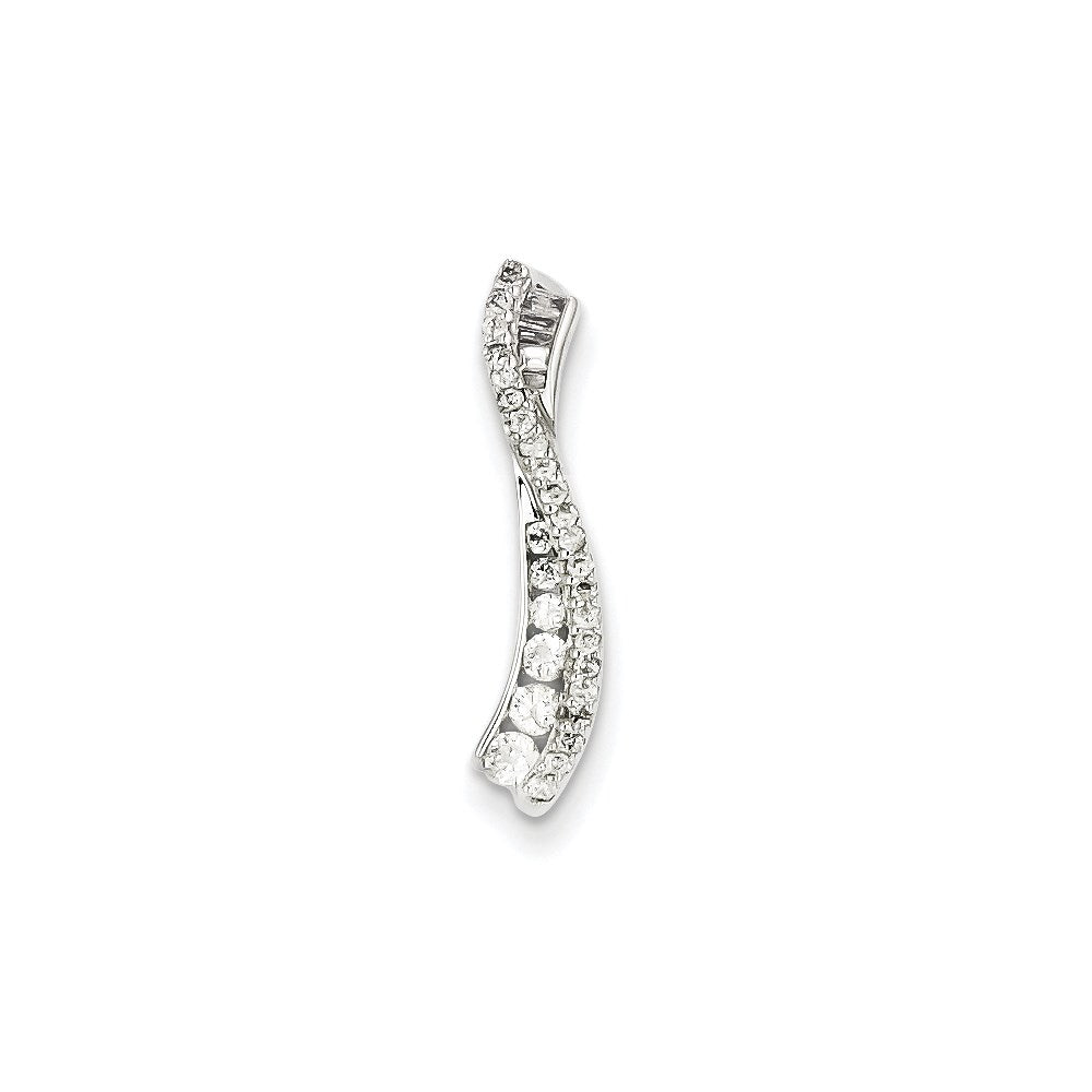 14k White Gold Real Diamond Pendant