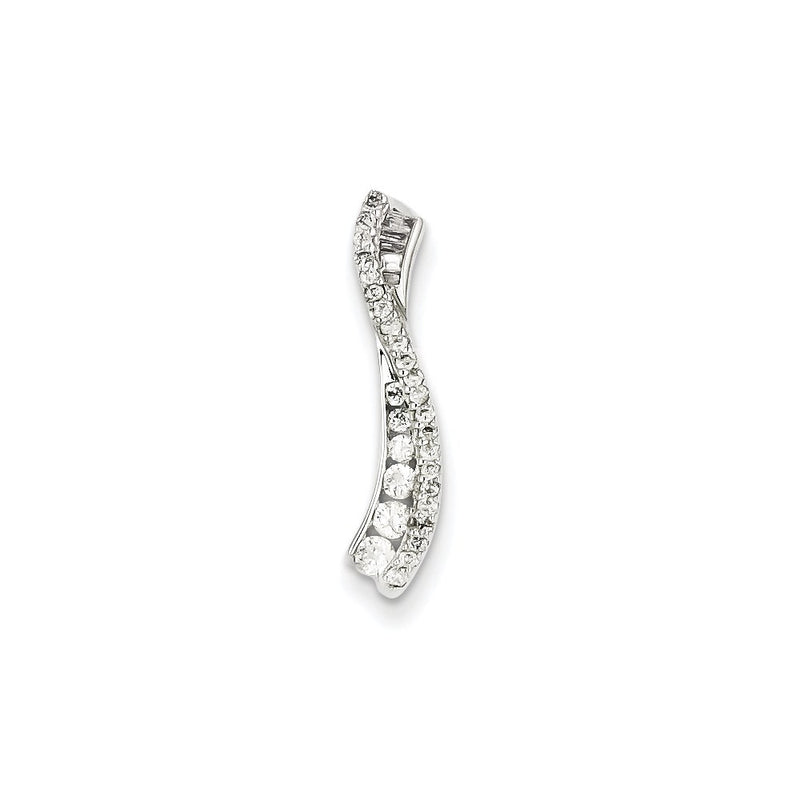 14k White Gold Real Diamond Pendant
