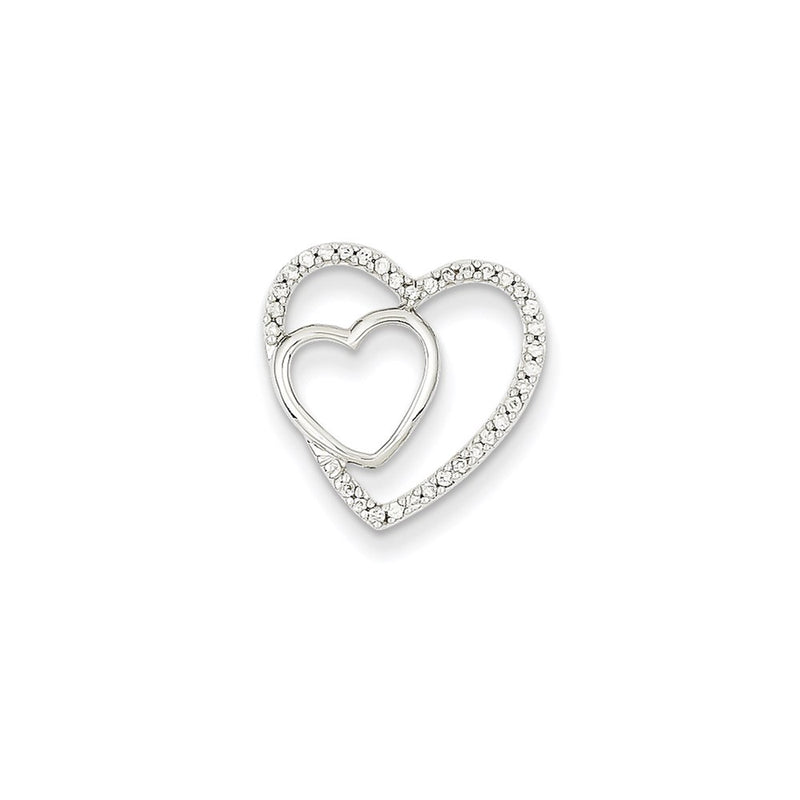 14k White Gold Real Diamond Pendant