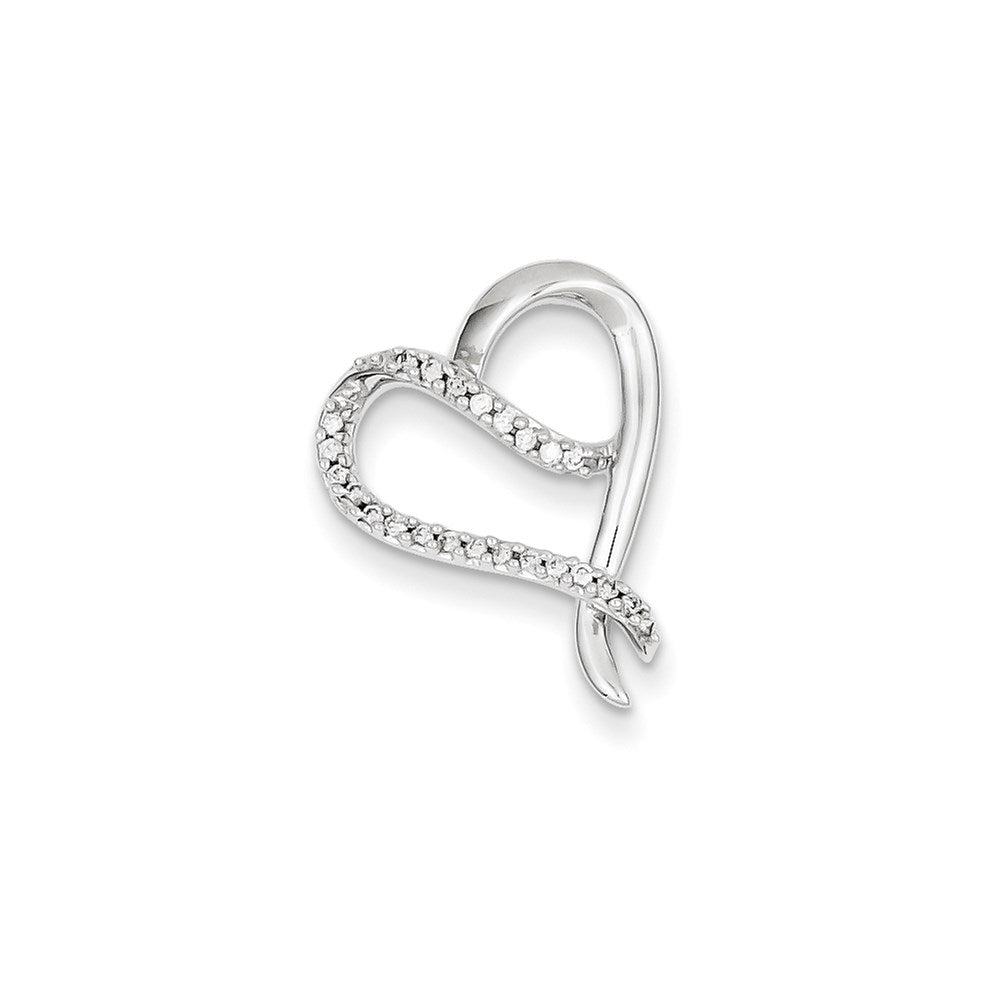 14k White Gold Real Diamond Pendant
