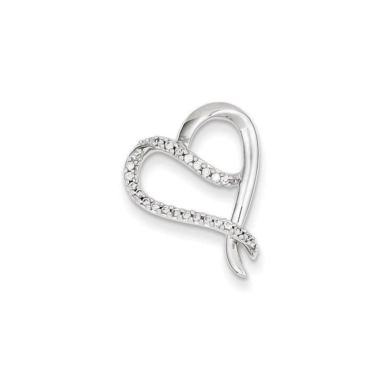14k White Gold Real Diamond Pendant