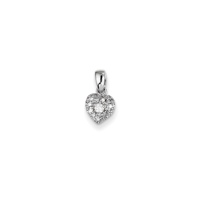 14k White Gold Real Diamond Pendant