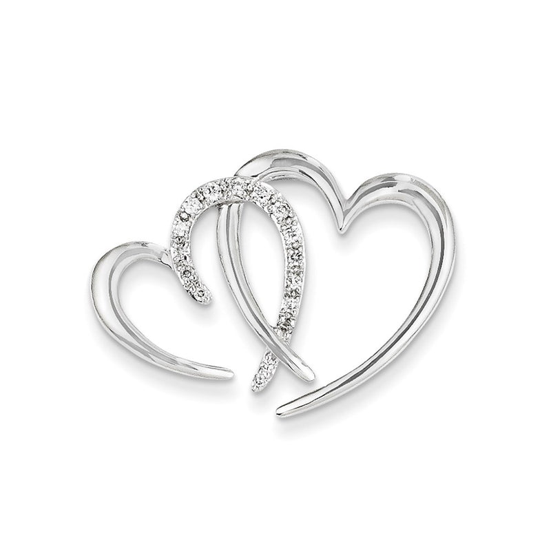 14K White Gold Real Diamond Pendant