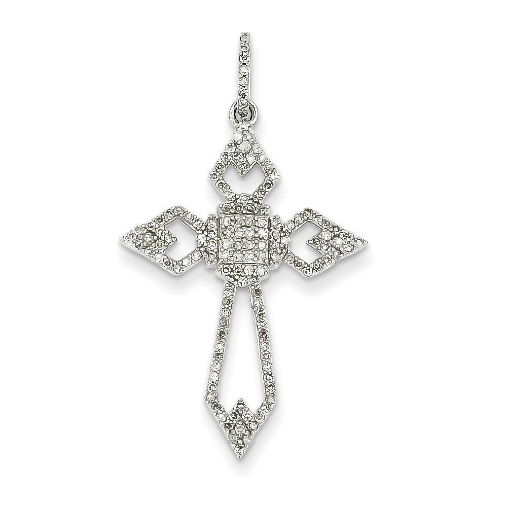 14k White Gold Real Diamond Pendant
