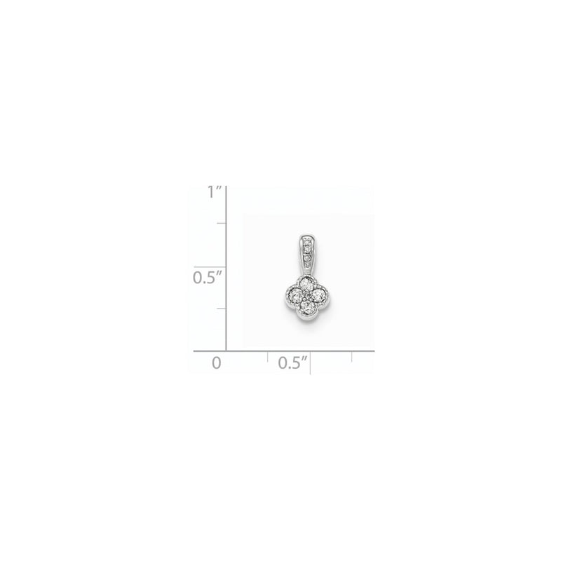 14K White Gold Real Diamond Pendant