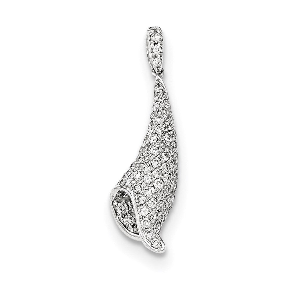 14K White GoldReal Diamond PavÃ¢â‚¬Å¡ Pendant