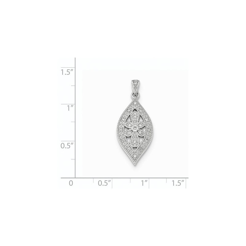 14K White Gold Real Diamond Pendant