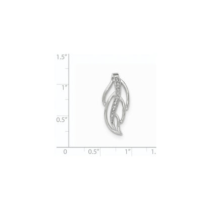 14K White Gold Real Diamond Pendant