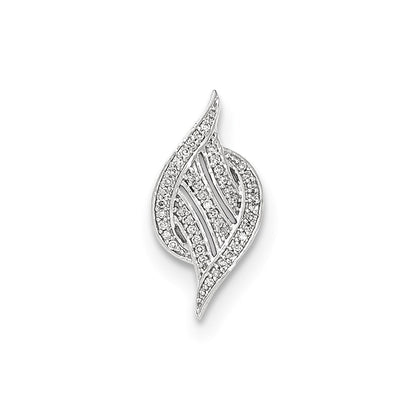 14k White Gold White Real Diamond Pendant