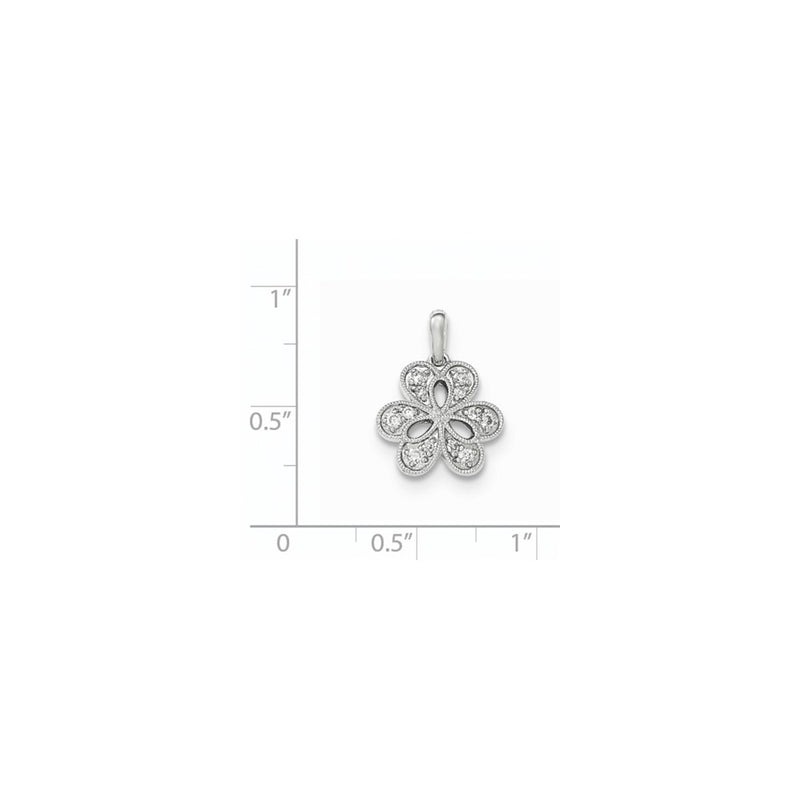 14K White GoldReal Diamond Pendant