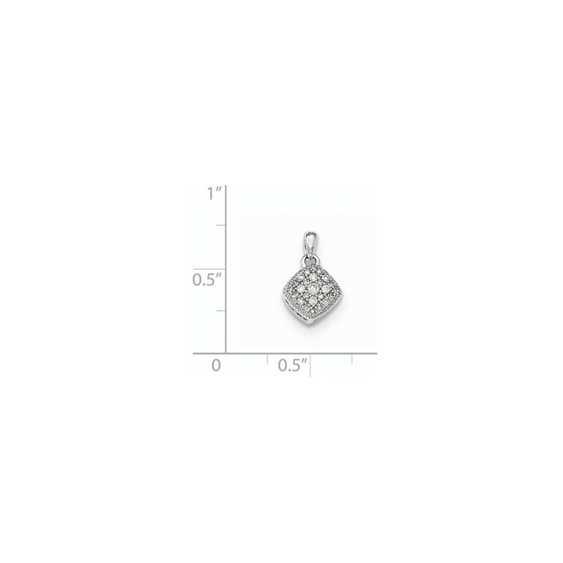 14K White Gold Real Diamond Pendant