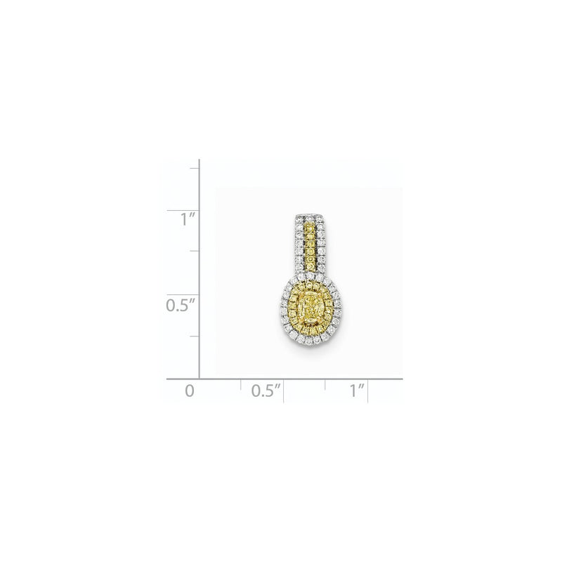 14k Two-tone Gold Fancy Yellow Diamond Pendant