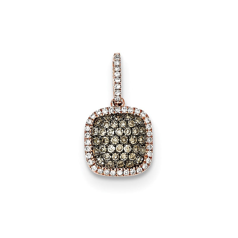 14K Rose Gold Real Diamond & PavÃ¢â‚¬Å¡ Champagne Real Diamond Pendant