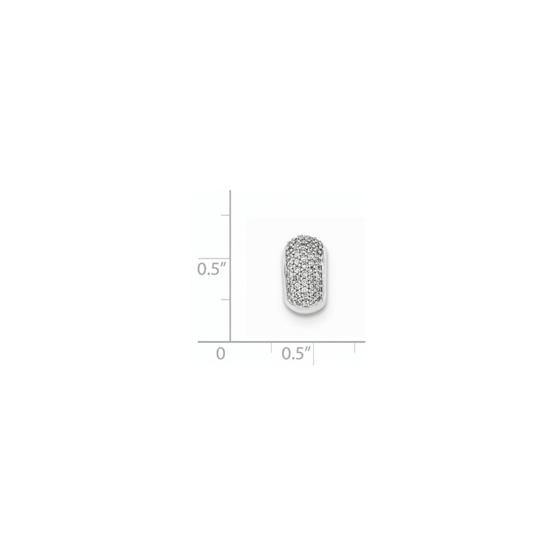 14k White Gold Real Diamond Chain Slide