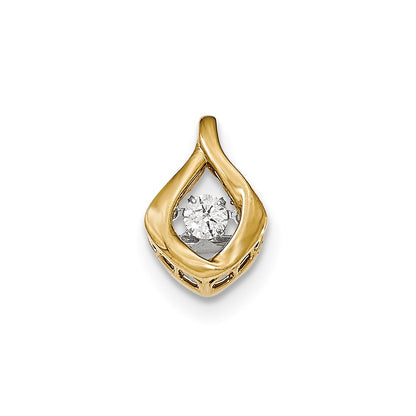 14K Yellow Gold Vibrant Real Diamond Pendant